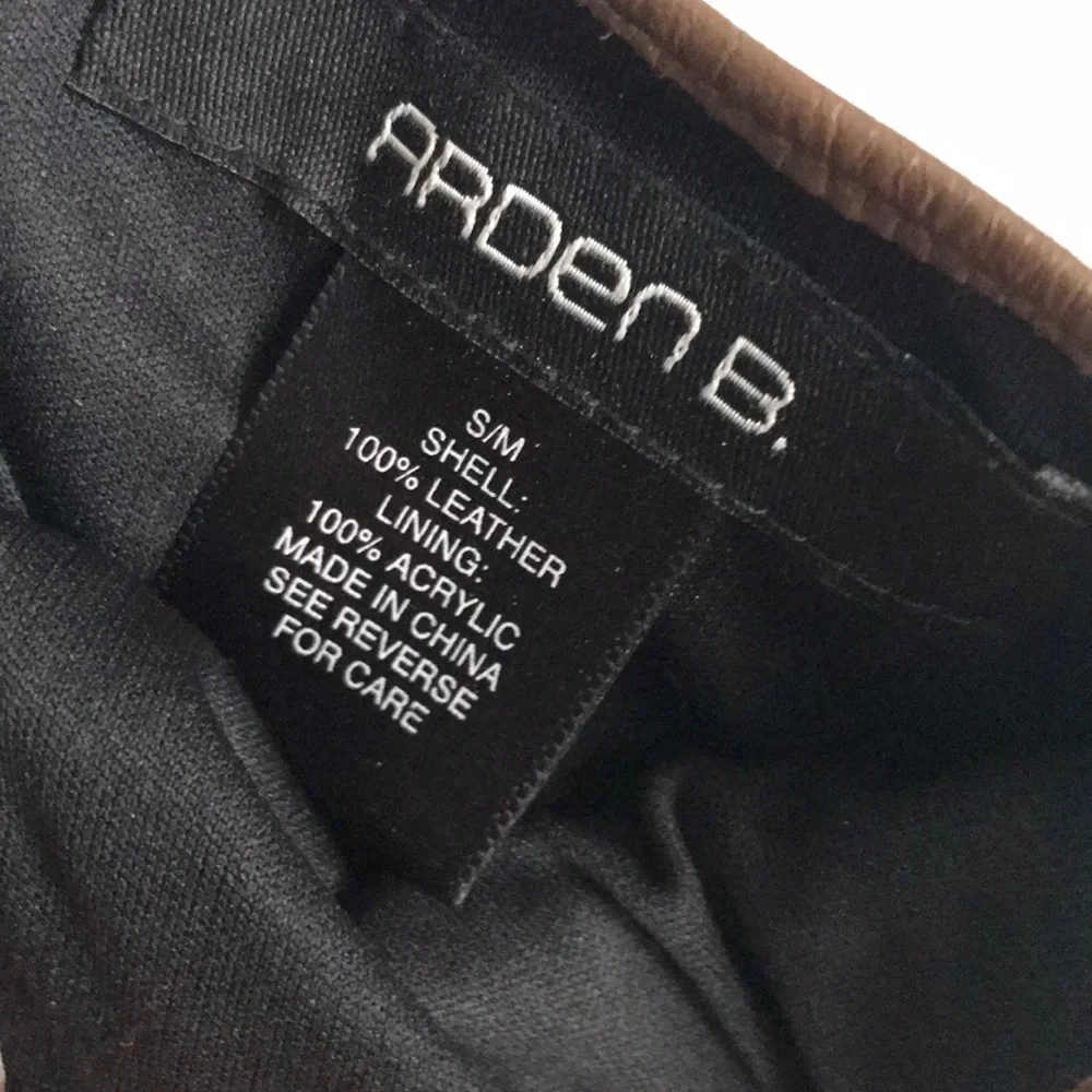 Arden B. Long leather gloves Sz S/M